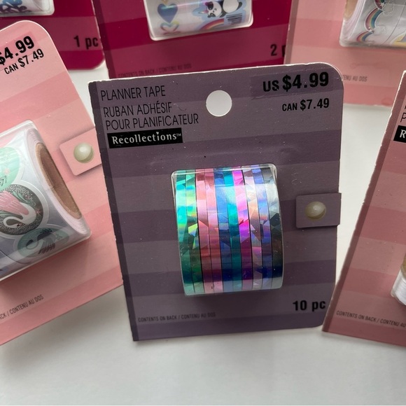 Recollections • NWT Bundle of 6 Packages Planner Tape - Picture 3 of 7